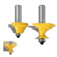thumbnail image 4 of Fresa De Madera De 2 Uds, Rodamientos Dobles, Metal De Alta Dureza, Vástago De 12Mm/0,47 Pulgadas, Enrutador De Inglete De Bloqueo De Madera, Herramienta De Moldeo De Madera A Prueba De Herrumbre Serendint TO005507-02, 4 of 7