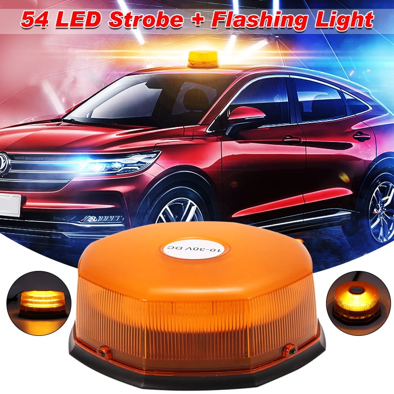 54 LED Strobe Revolving Rotating Beacon Roof Top Emergency Breakdown