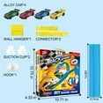 thumbnail image 5 of KAIPARA Flexible Race Track Toys for Kids, 12.8Ft 360° Rotating Portable Rolls Up Flex Tracks with 4 Cars & Suction Cups, Birthday Gifts for Boys Girls Ages 3+, Blue, 5 of 10