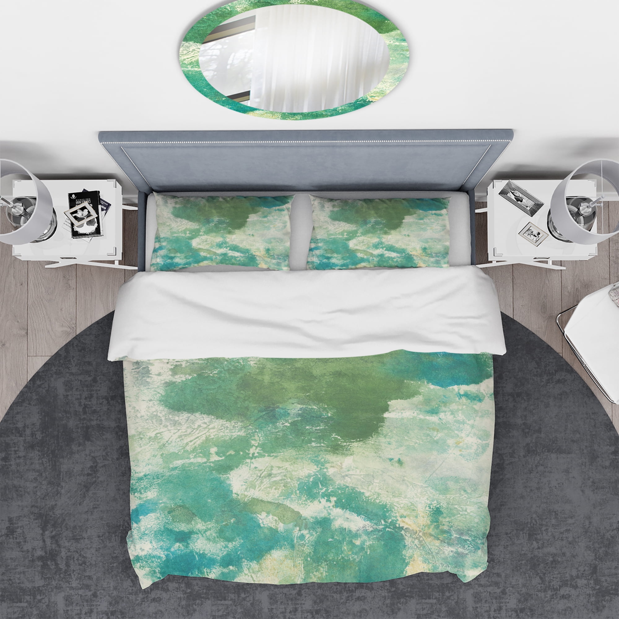 Designart 'Watercolor Rock II' Geometric Duvet Cover Set