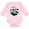 thumbnail image 3 of Inktastic Daddy's Hiking Buddy with Mountains and Trees Boys or Girls Long Sleeve Baby Bodysuit, 3 of 5