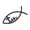 Black, variant on Christian Fish Emblems Sticker 3D Fish Decal Sticker for Car Window