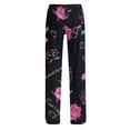 thumbnail image 5 of Valentine's Day Print Pants for Women Casual Love Heart Lounge Pants Loose Fit Fashion Winter Drawstring Elastic Waist Pajama 2026 Black XL, 5 of 7
