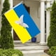 thumbnail image 4 of Bandera de la paz, Bandera de barlovento de 150X90 Cm, símbolo del signo de la paz de la Paloma, bandera de colores vivos para Patio, césped, decoración al aire libre del hogar, 4 of 4
