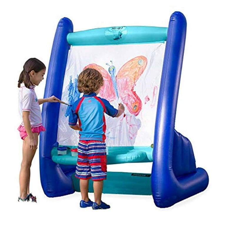HearthSong Kids' Outdoor Art Stand Heavy Vinyl Inflatable Easel