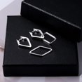 thumbnail image 6 of Lancharmed Silver Plated Hypoallergenic Earrings,Double Rhombic Earring Sister Gifts form Sisters, 6 of 7
