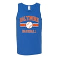 thumbnail image 2 of Wild Bobby City of Baltimore Baseball Fantasy Fan Sports Men's Tank Top, Royal, Small, 2 of 6
