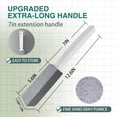 thumbnail image 3 of 3-Pack Pumice Stone Toilet Cleaner Tool - Removes Stains and Hard Water Rings from Toilets, Pools, Bathrooms, and Sinks - Grey, 3 of 7