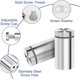 thumbnail image 2 of 20Pcs Glass Standoffs, Stainless Steel Advertising Standoff Screws Advertising Screws for Plates and Sign Displays (20), 2 of 5