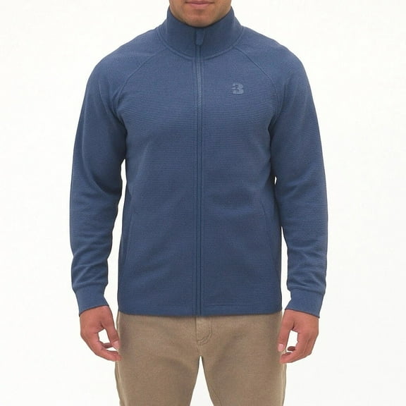 BENCH URBANWEAR MENS FULL ZIP ATHLETIC LIGHTWEIGHT JACKET | Blue, Medium