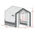 thumbnail image 3 of Miracle-Gro 6' x 8' x 6' All-Season Indoor/Outdoor Backyard Garden Greenhouse and Compact Waterproof Plant Shelter, Translucent, 3 of 21