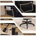 thumbnail image 3 of Cozy Teddy Desk Chair with Wheels, SESSLIFE Black Home Office Chair with High Back and Lumbar Pillow, Adjustable Swivel Computer Chair Home Office, Study, Vanity Room, Bedroom, 3 of 8