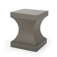 thumbnail image 4 of Llinc Store 21.5" Height Square Side Table Antique Columns Design End Table, Magnesium Oxide Material, Light Gray, 4 of 9