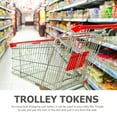 thumbnail image 3 of unbranded 4Ud Colgante Token Para Carrito De Compras Llavero De Zinc Plateado Y Práctico, 3 of 6