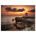 thumbnail image 2 of Beach Sunset with Ancient Ruins - Oversized Beach Canvas Artwork, 2 of 3