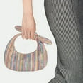 thumbnail image 4 of Summer Straw Handbag for Women Elegant Knotted Bow Top Handle Clutch Purse Casual Beach Tote, 4 of 5