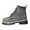 Grey, variant on Women's Platform Chunky Combat Boots 2025 Vintage Fashion Winter Fall 6 Holes Lace up Mid Calf Ankle Booties