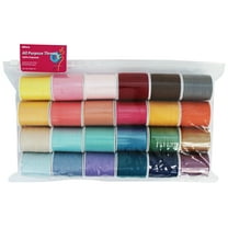 Allary Multi-Color, 100% Polyester Sewing Thread, 200 yd (24 Piece)
