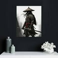 thumbnail image 4 of ONETECH Black and White Samurai Wall Art Japanese Samurai Portraits Poster Bushido Canvas Prints for Living Room Decor Frame 16x20in 12\x16\, 4 of 4