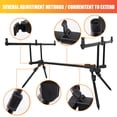 thumbnail image 3 of Soporte para cañas de pescar ajustable y retráctil, soporte para cañas de pescar con 3 alarmas de picada, 3 piezas de oscilador de cebo de pesca, conjunto de accesorios de pesca., 3 of 6