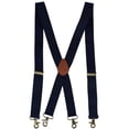 thumbnail image 2 of CTM  Elastic X-Back Brass Swivel Hook Suspenders (Men), 2 of 4