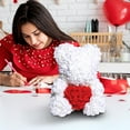 thumbnail image 4 of Artificial Rose Bear Gift Preserved Rose Teddy Bear Flower Bear Decoration Faux Rose Bear Romantic Gift for Valentine's Day Anniversary Birthday Gift for adultfriend Wife Home Decor, 4 of 5