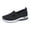 Black, variant on Women's Breathable Knit Slip on Orthopedic Backless Mesh Sneakers with Arch Support Lightweight Casual Mules Easy on Walking Shoes White Size 10
