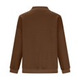 thumbnail image 6 of Women Lightweight Long Sleeve Zip Up Jacket Casual Loose Bomber Quilted Hoodie Outwear Coat Fall 2025 Full Sweatshirt, 6 of 7