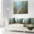 thumbnail image 3 of Designart Stairway Leading to Foggy Forest - Landscape Photography Throw Pillow - 16x16, 3 of 5