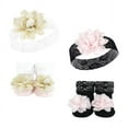 thumbnail image 2 of Hudson Baby Infant Girl 8Pc Headband and Socks Set, Lace Velvet Knot, 0-9 Months, 2 of 3
