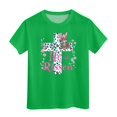 thumbnail image 4 of ZTKWD Girls Holidays Short Sleeve Graphic T-Shirts 5-14 Years Easter eggs, 4 of 4