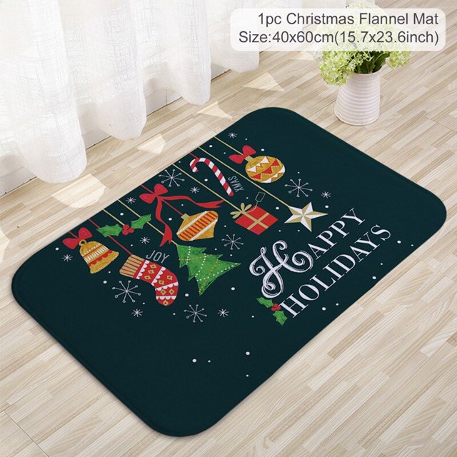 Felpudo navideño de Papá Noel, alfombra de Feliz Navidad para el hogar, regalos de Navidad Natal, Feliz Año Nuevo, 2023, 2024