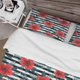 thumbnail image 4 of Designart 'Red Flowers with Leaves, Branches and Berries' Floral Duvet Cover Set, 4 of 4