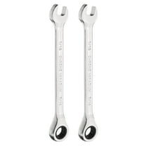 Uxcell 2pcs 12-Point Ratcheting Combination Wrench 7/16 Inch 72-Teeth Carbon Steel