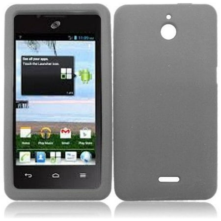 Silicone Skin Case for Huawei Ascend Plus H881C - Smoke