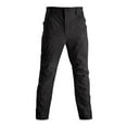 thumbnail image 2 of Dxzfnsa Mens Tactical Pants Ripstop Cargo Work Pants with Pockets Water Resistant Breathable Hiking Construction Pants Mens Pants(Black-L), 2 of 5