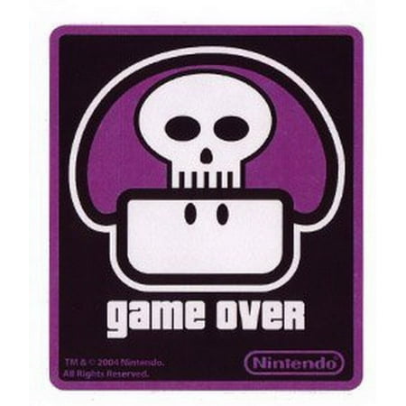 Nintendo Super Mario Bros. Game Over Mushroom Sticker (Best Mario Game For Pc)