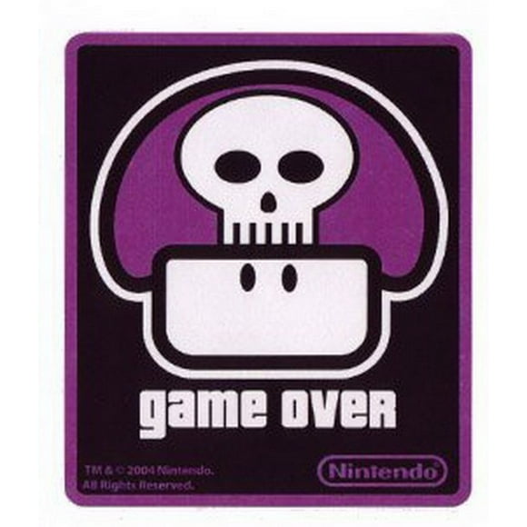 Nintendo Super Mario Bros. Game Over Mushroom Sticker 96-326