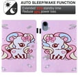 thumbnail image 3 of Allytech iPad mini 6 Case, iPad Mini 6 Flip Case 8.3", PU Leather Smart Cover Auto Sleep Wake Multi Angle Stand Shockproof Protection TPU Back Cover for Apple iPad mini 6 2021, Candy Unicorn, 3 of 6