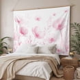 thumbnail image 3 of Pink Spring Floral Large Tapestry for Bedroom Wall Hanging Tapestry,Summer Botanical Watercolor Vintage Ceiling Backdrop Tapestries Poster Blanket Wall Decor for Teens Room Living Room 100" x 59", 3 of 8