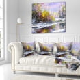 thumbnail image 3 of Designart Autumn River - Landscape Printed Throw Pillow - 16x16, 3 of 5