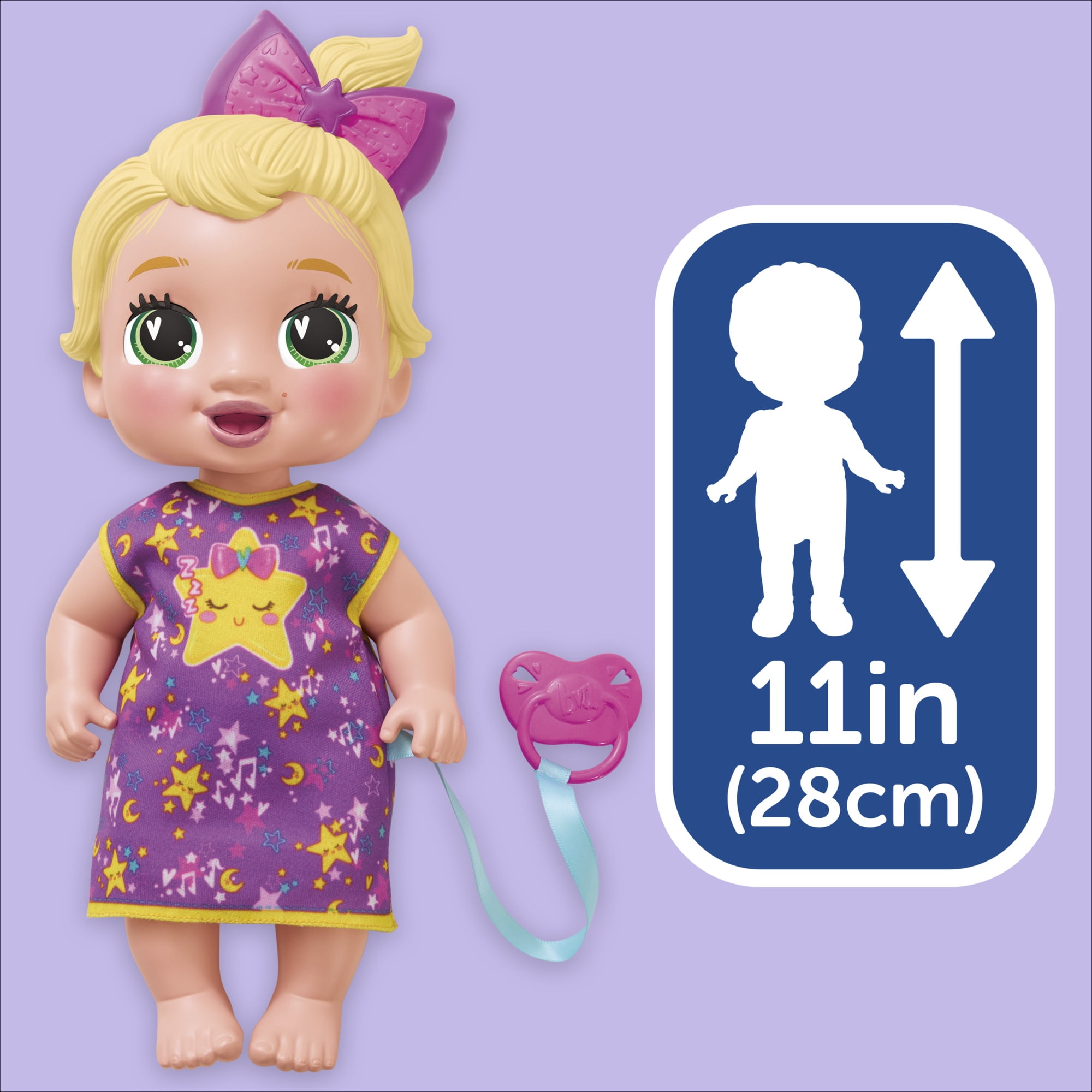 Baby Alive Lil Dreamer LaLa GooGoo Blonde Hair Baby Doll Sleepover Toy for Girls & Boys 3+
