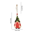 thumbnail image 3 of Christmas Gnome Wooden Hanging Ornament – Handmade Santa Claus Tree Decoration with Twine for Holiday Party Decor, 3 of 5