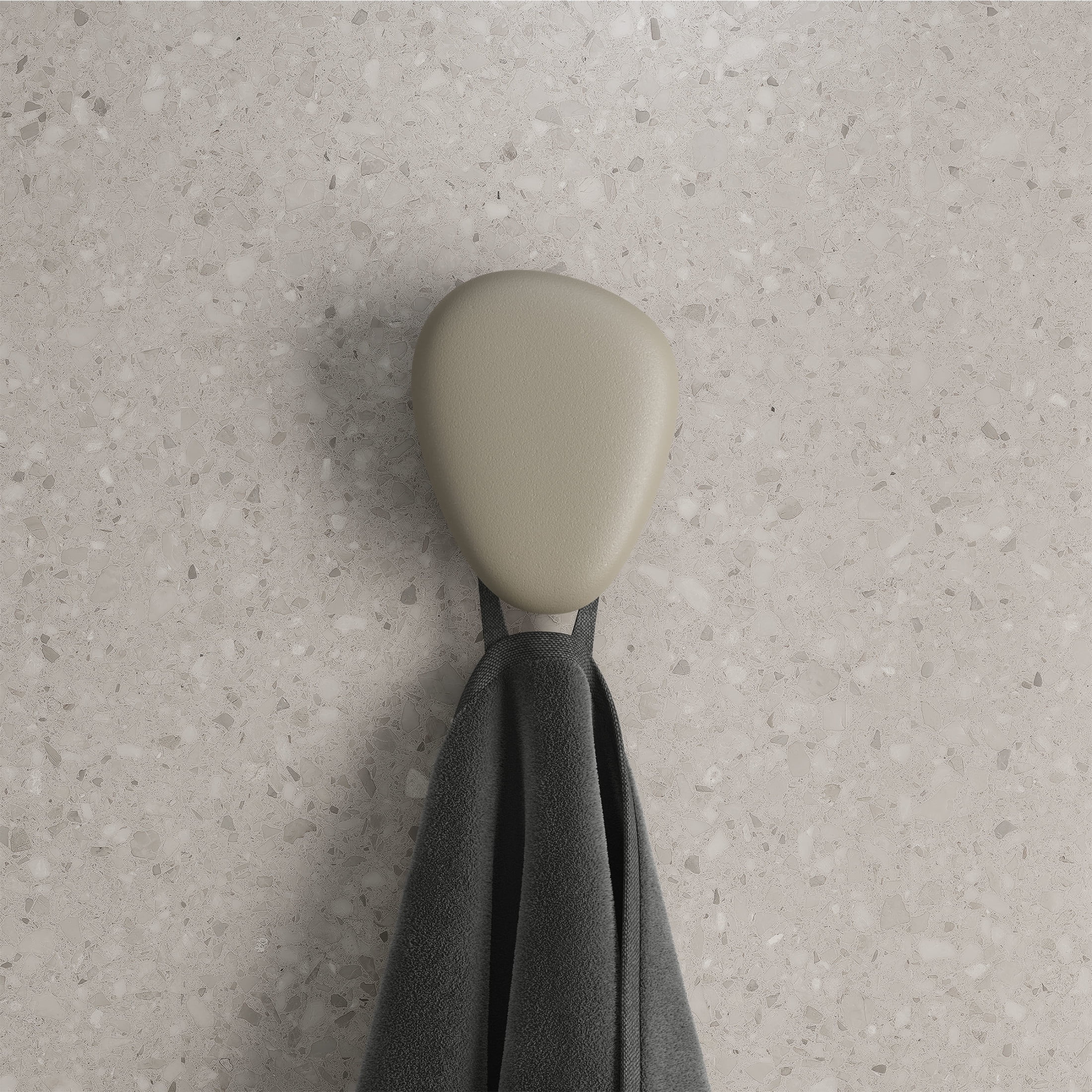 Plaisir Concrete Bathroom Robe Hook in Taupe