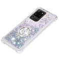 thumbnail image 4 of Funda para Samsung Galaxy S20 Ultra 5G con Brillo Líquido Flotante, Purpurina, Parachoques y Anillo Giratorio Soporte, 4 of 5