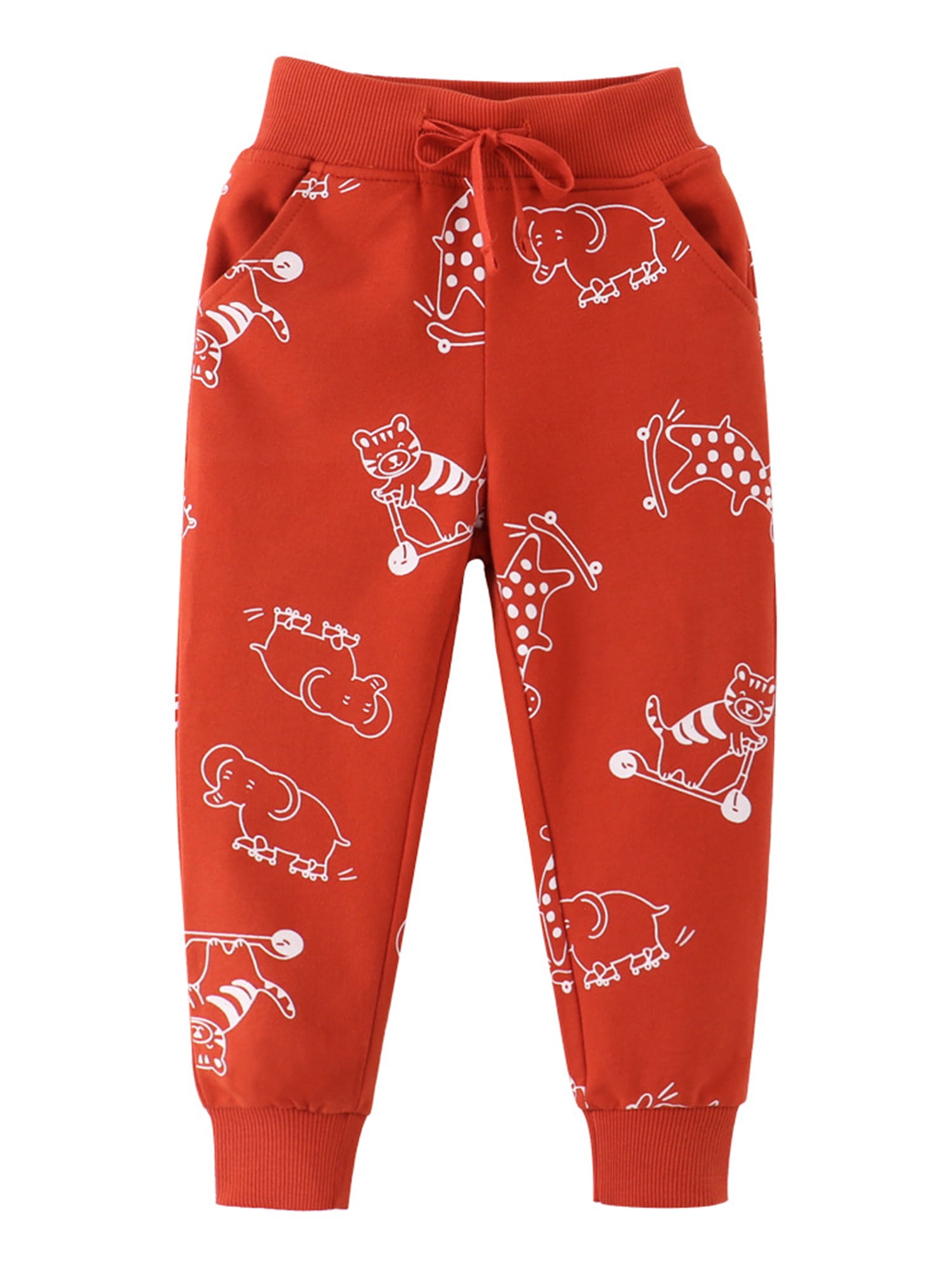 Frontwalk Boys Bottoms Straight Leg Trousers Elastic Waist Jogger Pant