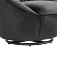 thumbnail image 5 of Bella Dark Gray Swivel Accent Chair Rounded Back, 5 of 7