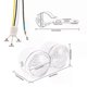 thumbnail image 4 of Universal Motorcycle Dual Headlight Twin Double Headlamp Halogen H4 Bulb w/ Bracket For Cafe Racer Bobber Touring Cruiser, 4 of 5