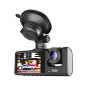 Paddsun HD 1080P Car Dual Lens Dash Cam Front/Rear/Inside Video Recorder Camera G-sensor