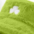 thumbnail image 6 of DJN New St. Patrick's Day Clover Print Plush Fisherman Hat Shamrock Fleece Beanie Fashion Soft Winter Hat Green One Size, 6 of 9